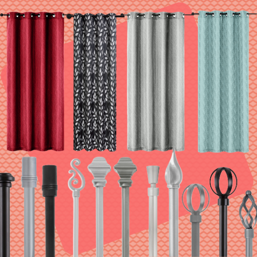 Decorations (curtain panels, rods, cushions, etc.)